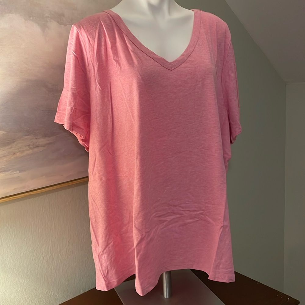 Pink V-neck